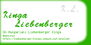 kinga liebenberger business card